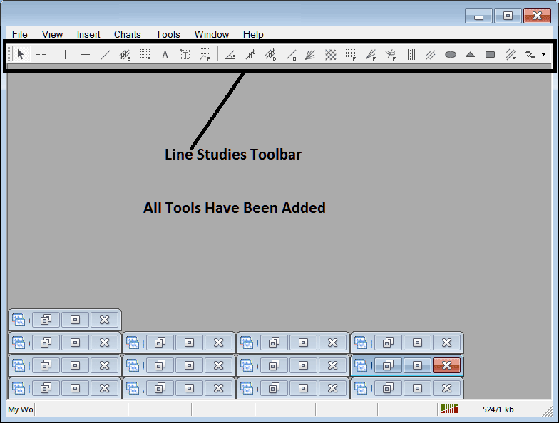 All Tools on MT5 Line Studies Toolbar in the MT5 Platform Explained Tutorial - MT5 Line Studies Tool Bar - Customizing Toolbar Menu in MT5