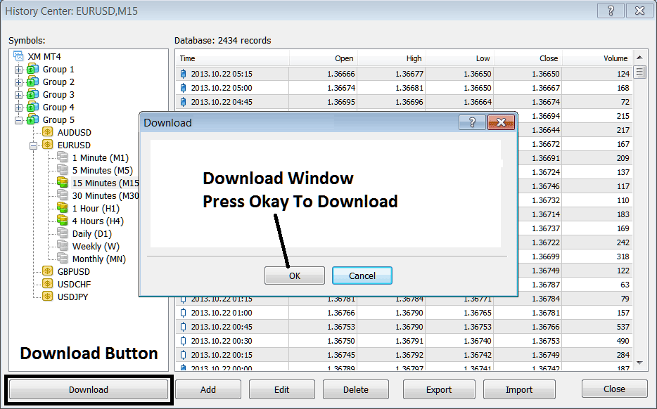 How Do I Download Price Data on MetaTrader 5 History Center? - MetaTrader 5 Forex Charts Price Data Download - How Do You Get Software Forex Trading MetaTrader 5 Platform?