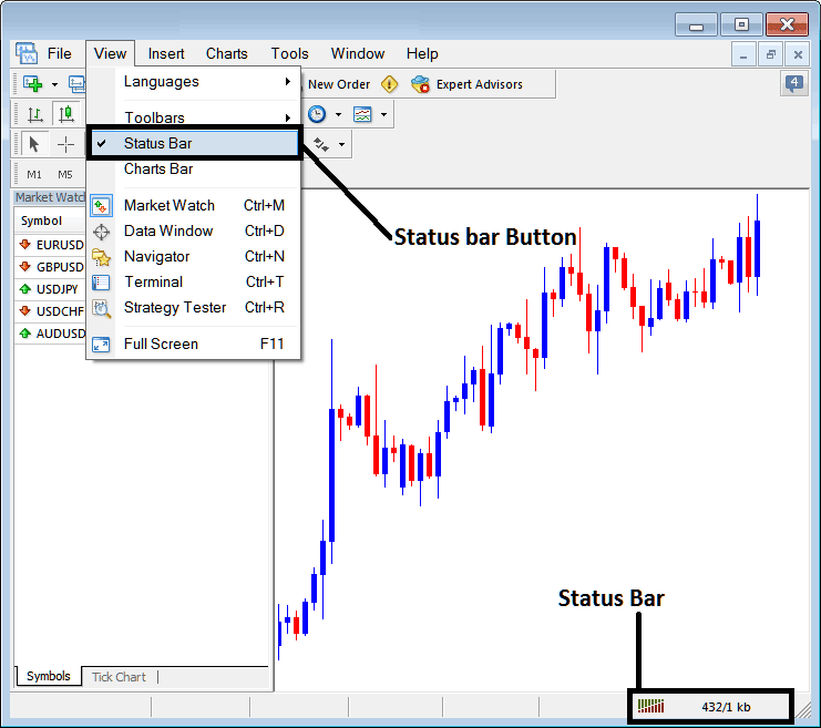 Check Online Connection on the MetaTrader 5 Platform Tutorial - MetaTrader 5 Forex Charts Not Updating - MetaTrader 5 Forex Chart Waiting Update - Platform Setup Tutorial