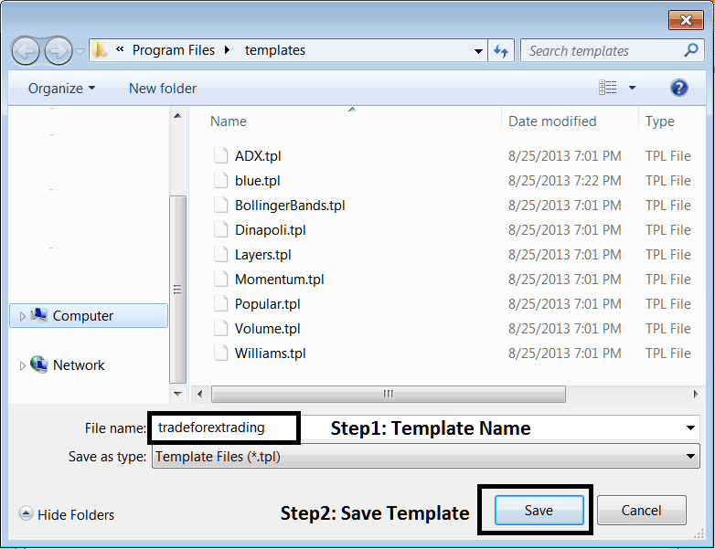 Create a Oil System Template on MT4 - Oil Indicators Oil Trade Strategy