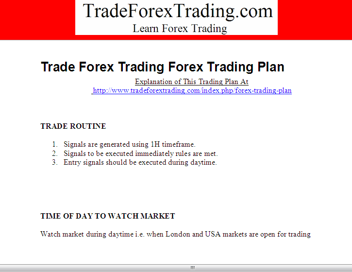 Example of a Written Oil Trading Schedule