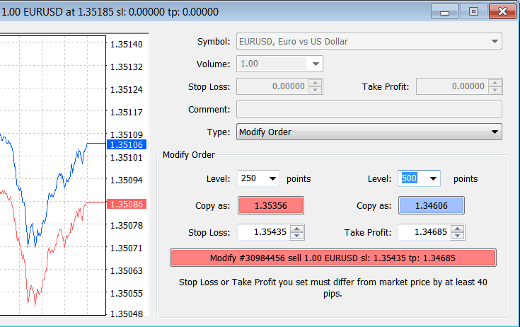 Setting Up a Market Order to Buy or Sell a Stocks Trading in MetaTrader 4 - How to Open Stocks Trading Orders on Platform