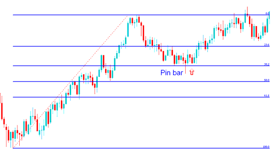 Pin Bar Stocks Price Action Combined with Stock Fibonacci Retracement Levels - How Do I Interpret Fib Retracement Trading Levels Setting? - How Do You Analyze Fibonacci Retracement Stocks Indicator in Stocks Trading Platform?